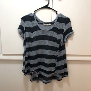 Knit short sleeve top